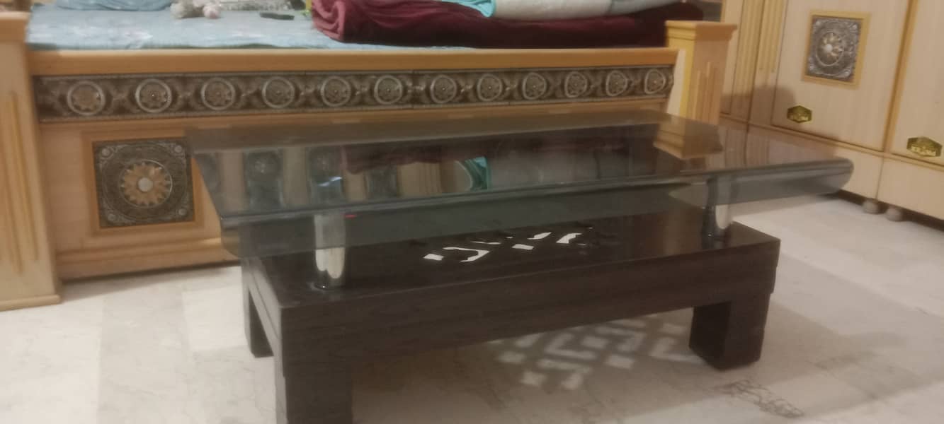 Wooden beautiful table glass table 9