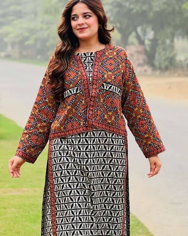 3 PC women's stitched lawn dress 4