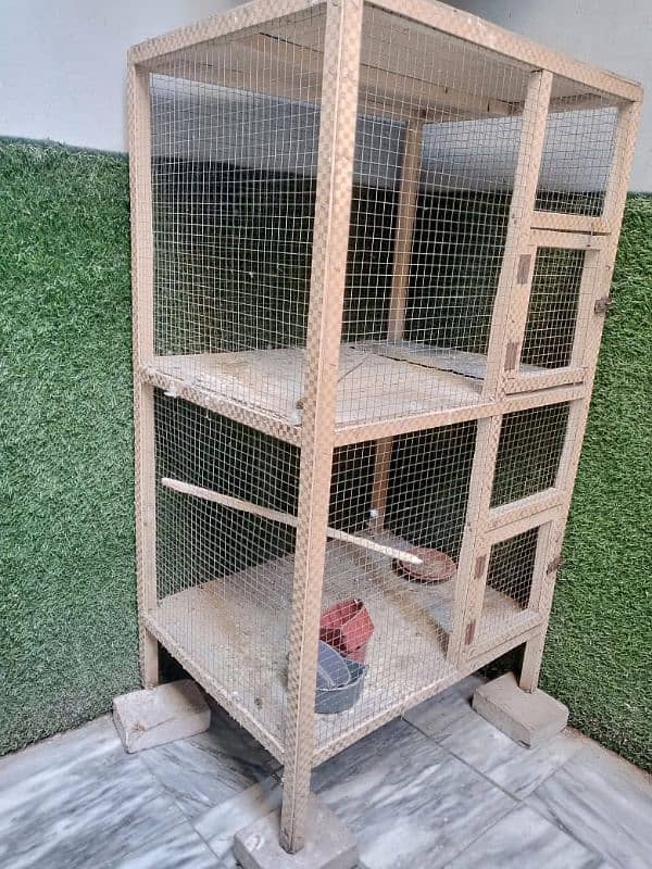 Wooden Bird Cage – Spacious & Durable | Perfect for Parrots & Cocktail 2