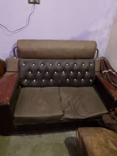 Sofa set 6 Seater brown color