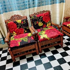 wood sofa set