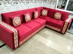 L shape sofa set / 5 seater sofa set / wooden sofa set / luxury sofa