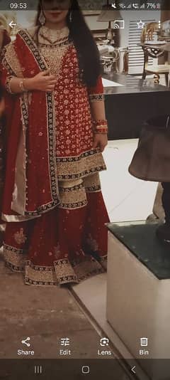 maroon bridal suit