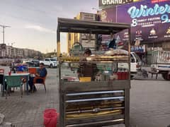 burger counter with all setup