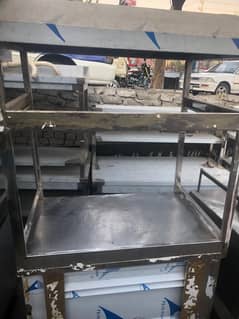 steel counter and steel table