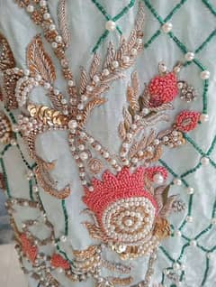 beautiful 2 Piece dress with dabka, adda and pearl heavy work
