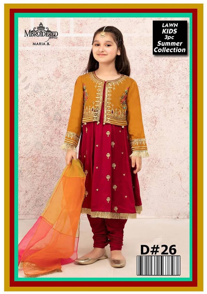 Kids 3 pieces lawn call us for order 03017186072 price 1300 1