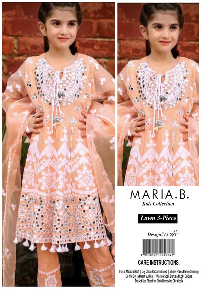 Kids 3 pieces lawn call us for order 03017186072 price 1300 7