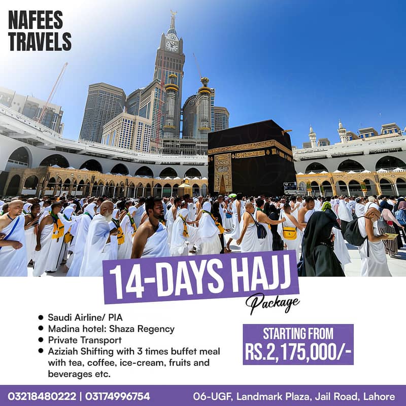 Hajj 2025 packages, Air ticketing, tours & travels, Hajj visa 1