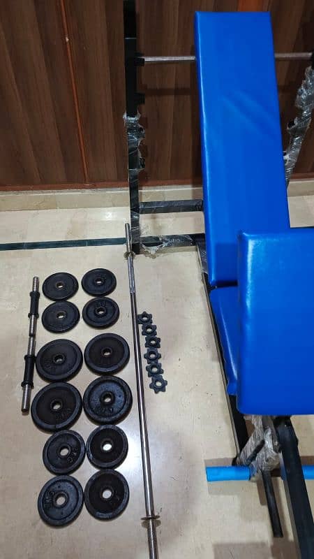 mini home gym/ weight plates/rod /screws/ bench/dumbbell rod/gym/mini 1