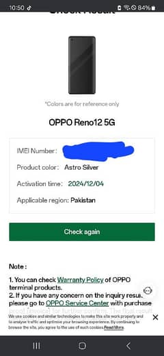 oppo Reno 12 5g complete box 12gb 512Gb