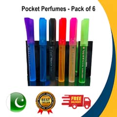 Premium Pocket Perfumes For Men/Women - Pack Of 6