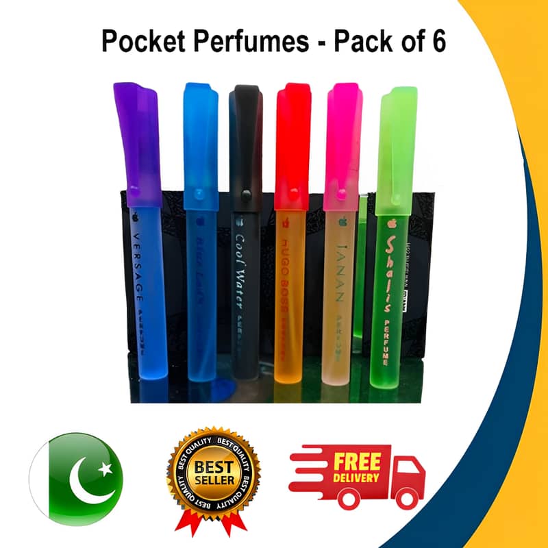 Premium Pocket Perfumes For Men/Women - Pack Of 6 0