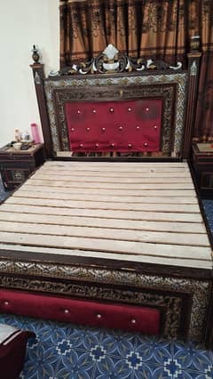 Double bed with dressing