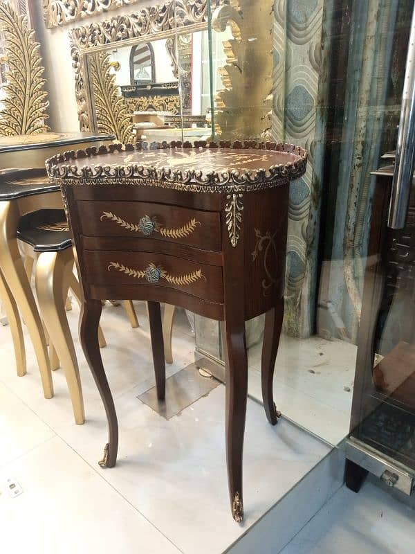 Exquisite Hand-Painted Wooden Accent Table - Timeless Elegance 13