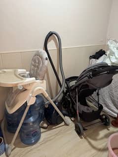 baby stroller & high chair