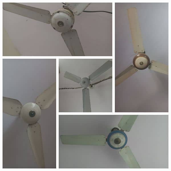 5 used ceiling fans 0