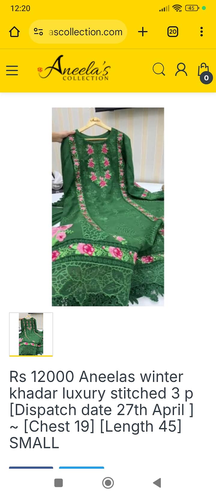 3p winter khadar dress 0