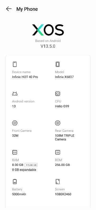 Infinix hot 40 pro Only two months use.  (exchange possible) 4