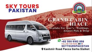 Rent A Toyota Hiace Grand Cabin Van Lahore To Sialkot | Airport Transf