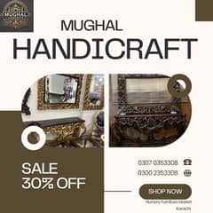 Hand - Carved Console Table & Mirror Set - Timeless Luxury