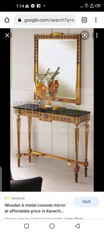 Hand - Carved Console Table & Mirror Set - Timeless Luxury 4