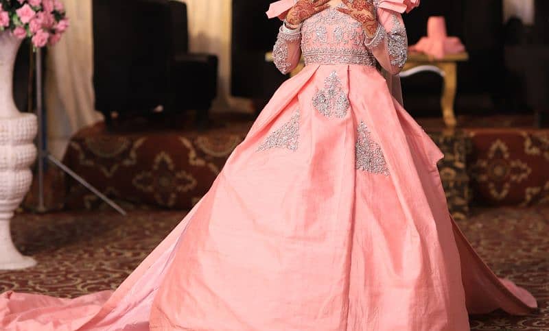 pink fairy tail dress for walima or party 2