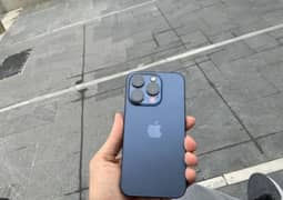 iPhone 15pro blue titanium