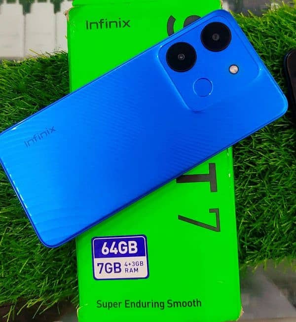 infinix smart 7 / 4+3 / 7GB ram 64jb room 10/10 condition 1