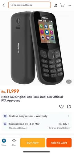 100% Original Nokia 130 with official warranty