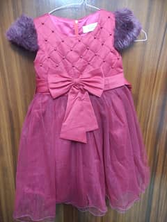 Baby girl 2 & 3 yrs old fancy frok, party wear dress (one time used)