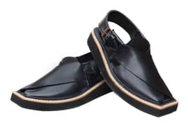 signature peshawari chappal black