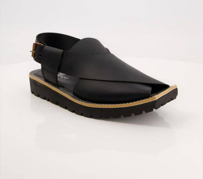 signature peshawari chappal black 2