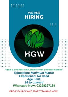 Hiring Male/Female for marketing and products selling