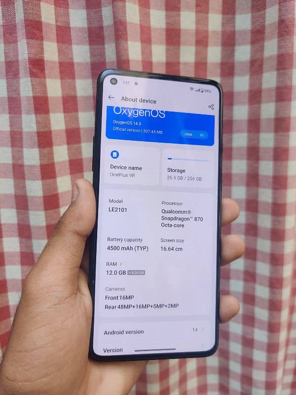 OnePlus 9R (12+12/256) Dual sim Approved  Exchange Possible 9