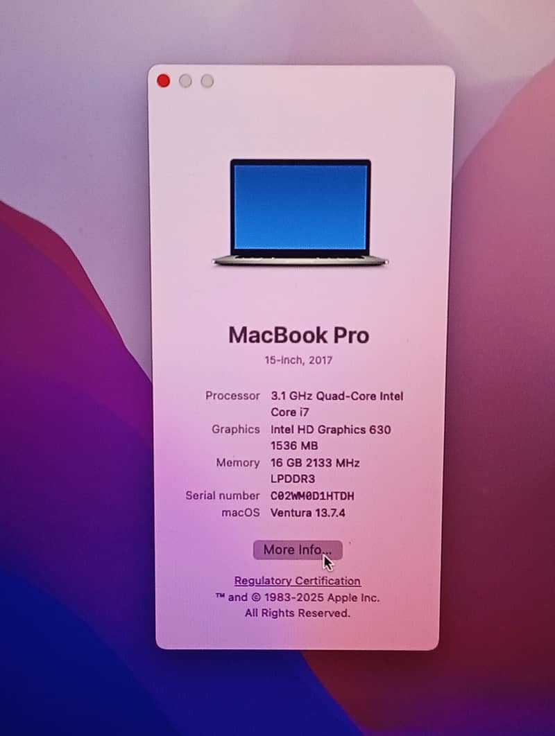 MacBook Pro 15-inch, 2017 16gb 03035159555 10