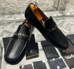 Balmain Brand New Men's Black Leather Formal Shoes