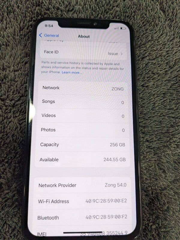 iPhone x 256gb pta approved 5