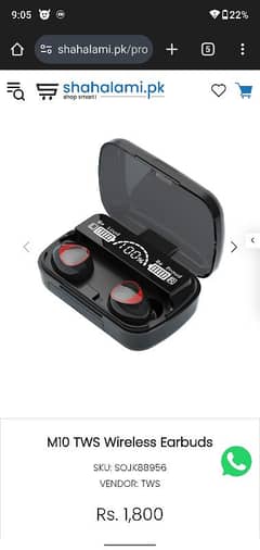 M10 earbuds cash on delivery 03224694532