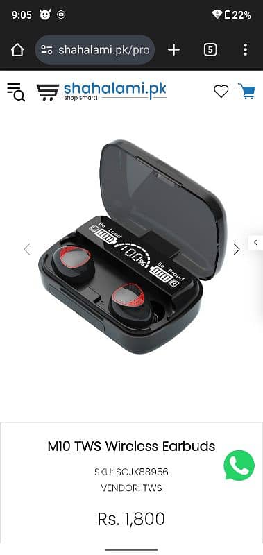 M10 earbuds cash on delivery 03224694532 0