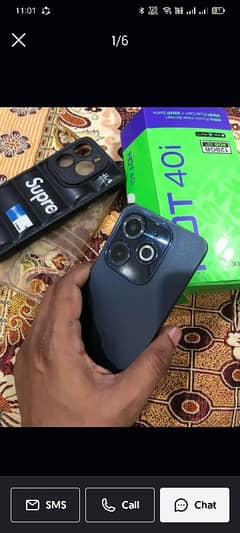 infinix hot 40i 8+8 128gb with box chrger