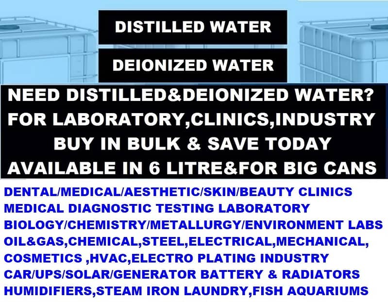 Distilled Deionized Water 0