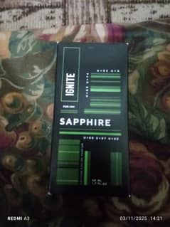 sapphire ignite new original fragrance 6to 8 hours