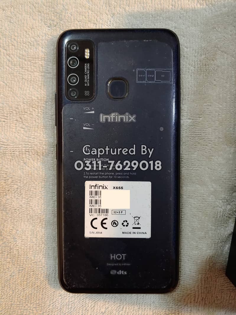 Infinix Hot 9 3/32 5000mah Dual Sim PTA - Without Box Charger - 10/10 7