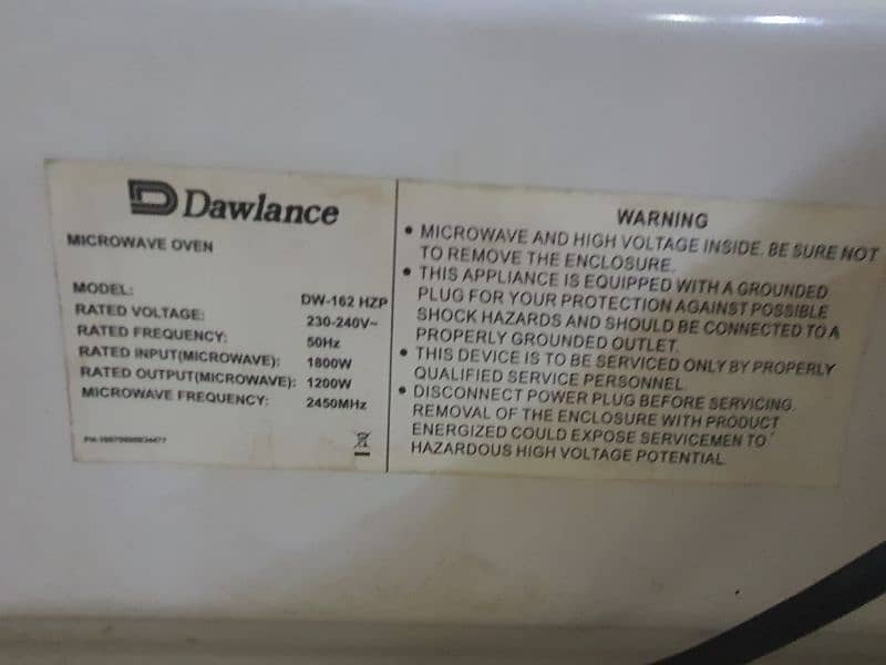 Dawlance 62 L Microwave 8