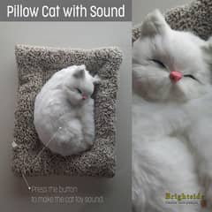 Lifelike Pillow Cat with Sound