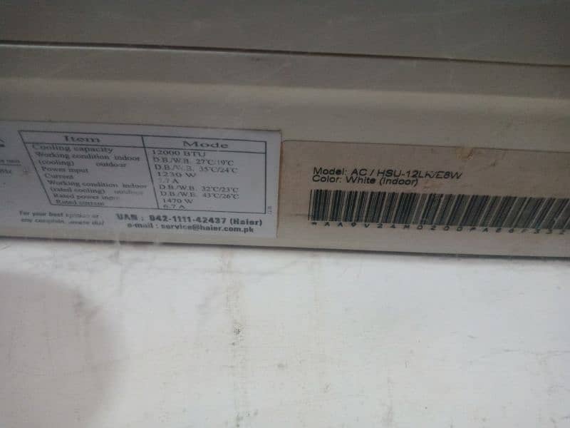 haier 1 ton ac 1