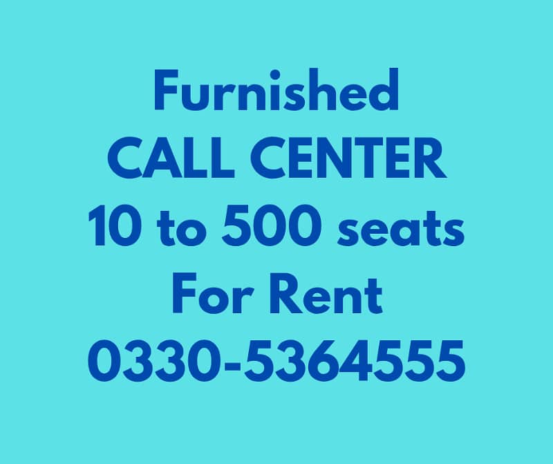 Furnished 80 seater call center,Office,Hall for rent 1