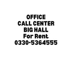 Space for office,call center,iT,Hall for rent