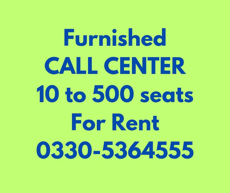 Furnished 170 seater Call center,Office,Hall for rent 1